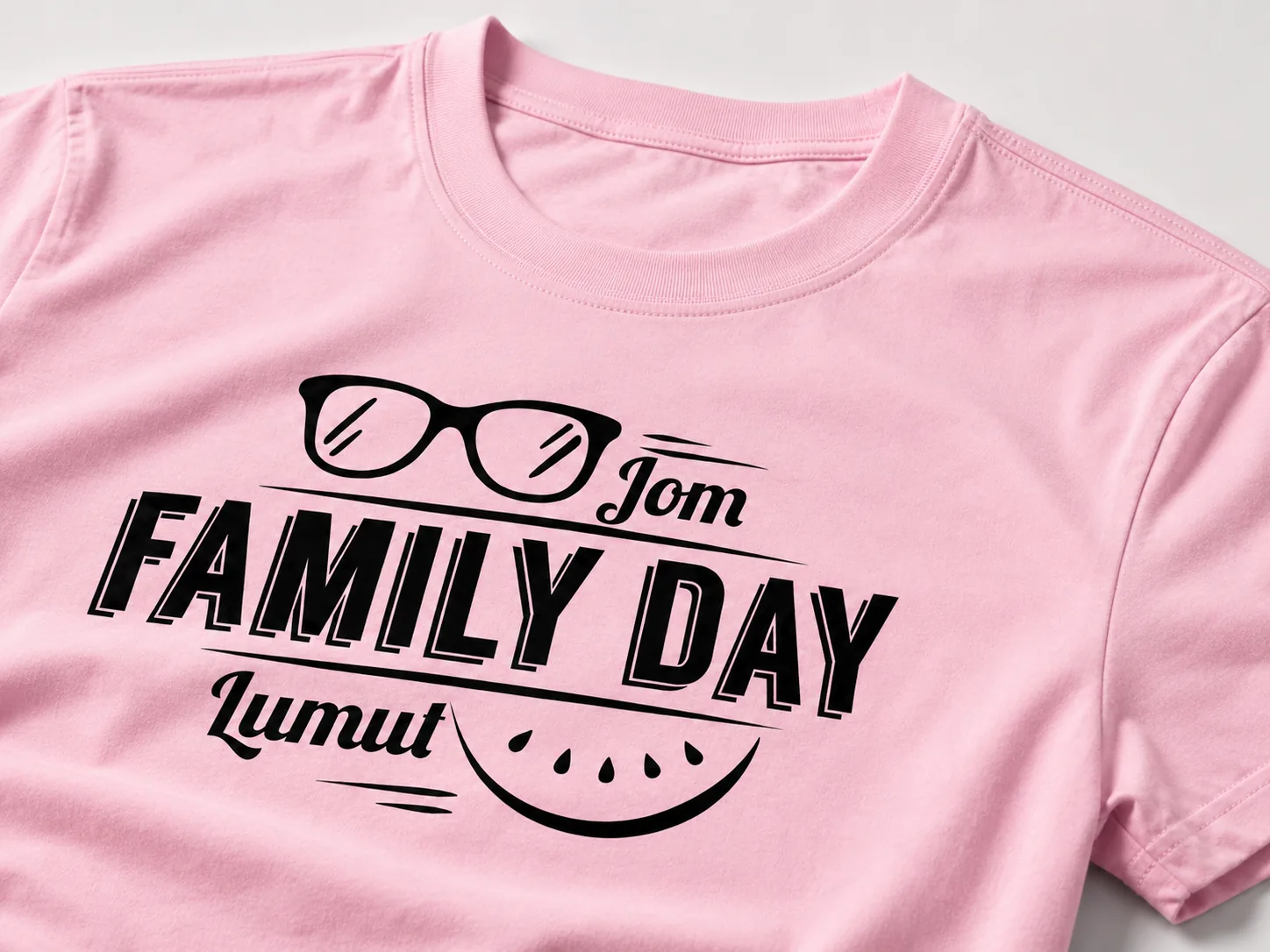 Baju Family Day cotton dengan printing silkscreen